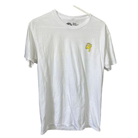 Tree Hugger Its All In Your Head Medium Psychedelic White Skull Graphic Tee - Picture 2 of 5